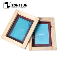 zonesun custom printing wood frame silk screen print polyester mesh circuit boards for metal cloth grass t shit printing