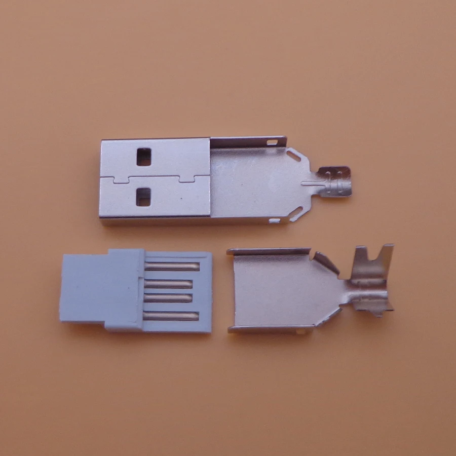 100 шт./лот USB 2 0 тип А сварочный штепсельные Разъемы с покрытием usb а хвостовой