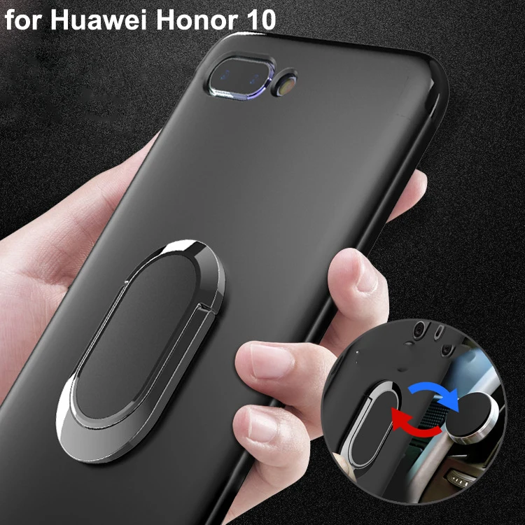 For Huawei Honor Vear V30 20 Pro V20 V10 10 9 8 Nova 5T Case Ring Car Magnetic Holder Matte Silicon Shockproof Cover Funda | Мобильные