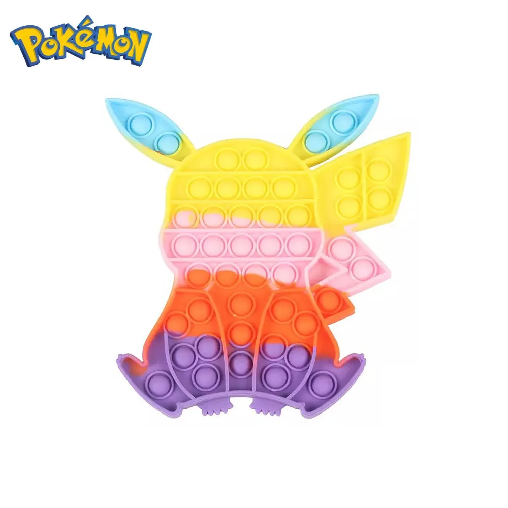 Игрушки антистресс с Pokemon Push Bubble игрушки GoBang Rainbow Desktop Gsme для детей и взрослых