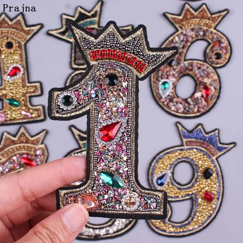 Стразы цифры нашивки 3D сделай сам шитье для одежды Английский алфавит аппликация