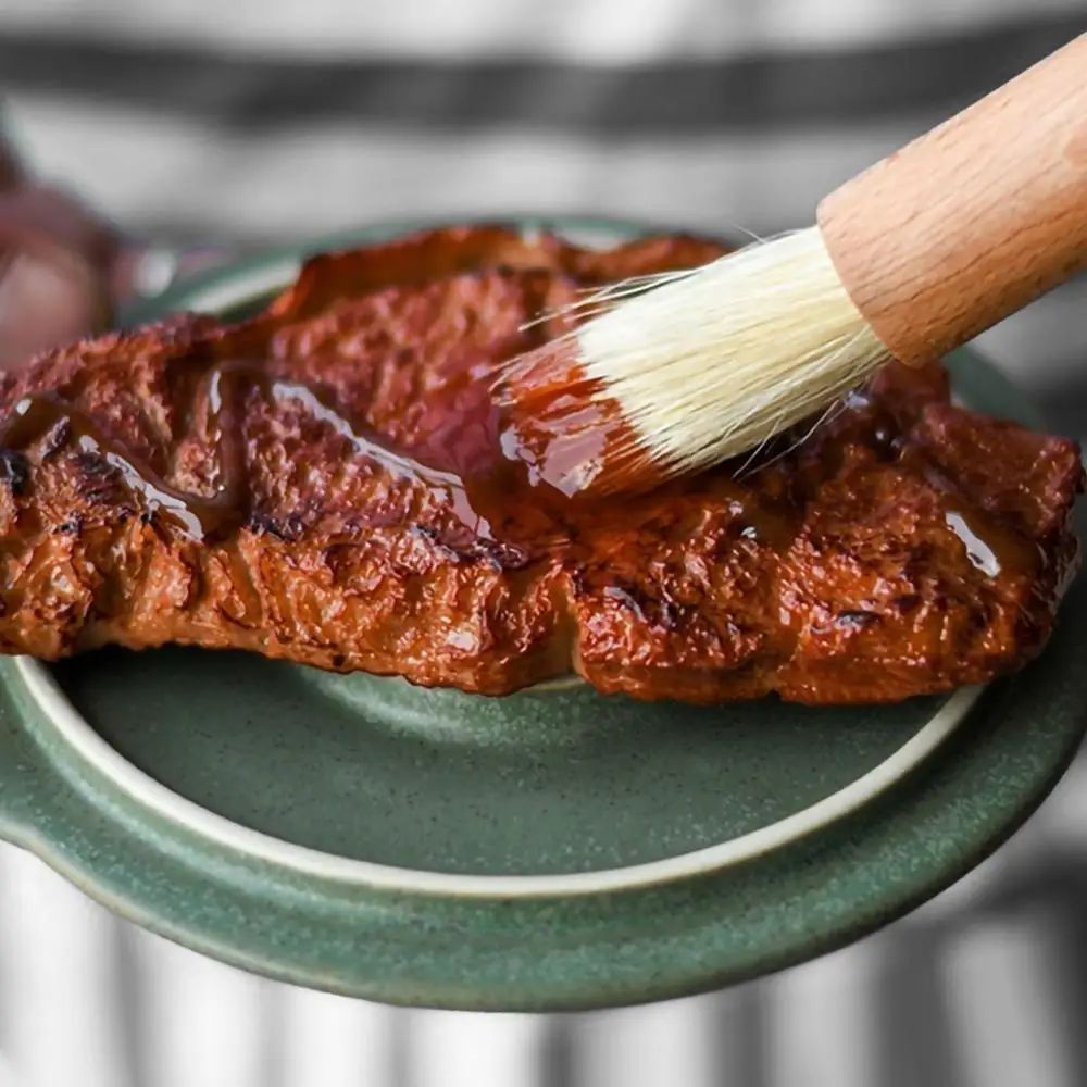 

1Pc Wood Basting Brush BBQ Grill Oil Sauce Brush Pastry Bread Butter Brush Soft Fur Roast Meat Kitchen Cooking Tools