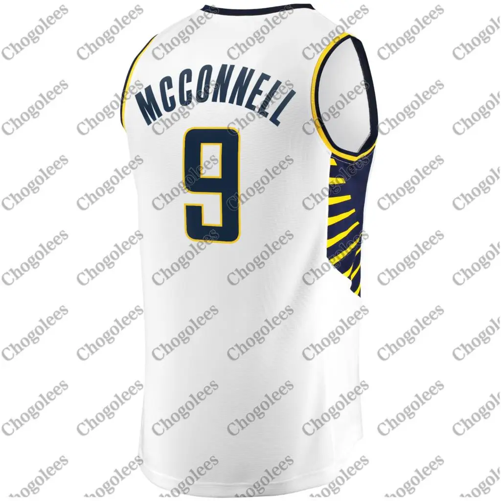 

Men Basketball Jersey T.J. McConnell Indiana Branded Fast Break Player Jersey Association Edition White