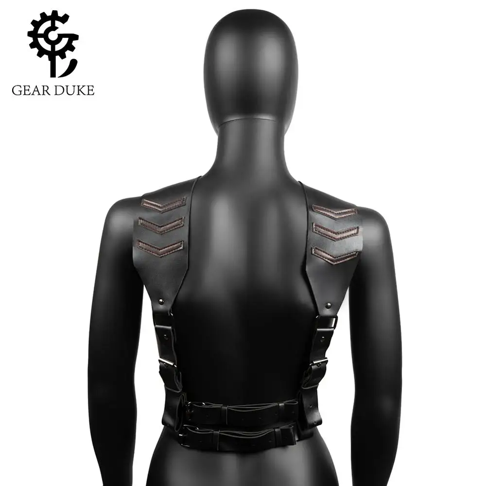 

Leather Harness Body Belts For Women Punk Goth Sexy Bondage Belt Intimate Female Shoulder Straps Lingerie Adjustable Waist Belt