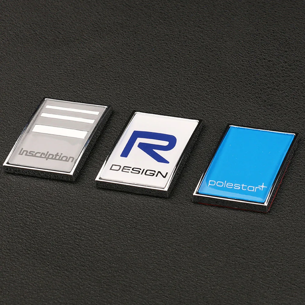 R-DESIGN 3D наклейка Polestar с логотипом, крышка багажника, помеченная аксессуарами, вывеска из цинкового сплава для Volvo Polestar, наклейка