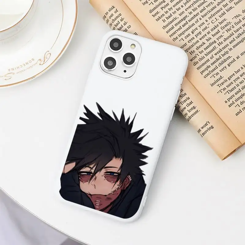 

dabi boku no hero academia manga Phone Case Candy Color White for iPhone 11 pro XS MAX 8 7 6 6S Plus X 5S SE 2020 XR