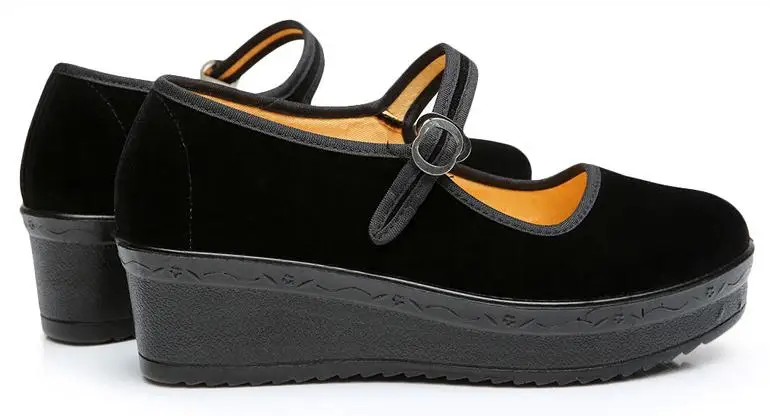 Женская рабочая обувь на платформе женская для танцев квадратном каблуке