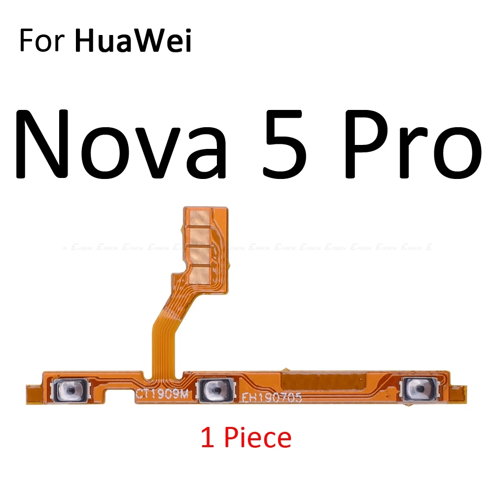 Немой переключатель питания лента-брелок для HuaWei Nova 5i 5 Pro 4e 4 3 3i 3e 2 2S 2i Plus Lite Young ON OFF Кнопка громкости гибкий кабель - Цвет: For Nova 5 Pro