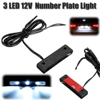 motorcycle led number license plate universal rear light white motorbike scooter dc12v lamp