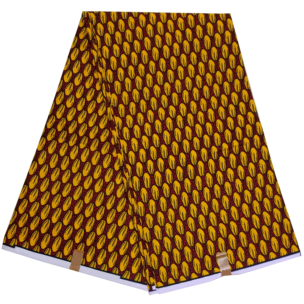 

African Fabric 100% Cotton Ankara Print Wax Fabric African Real Wax 6yard
