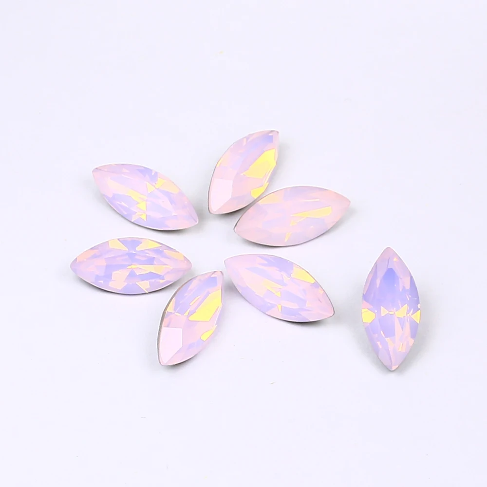 Розовый опал Stras стразы кристаллическое украшение конский глаз Pointback диамантами