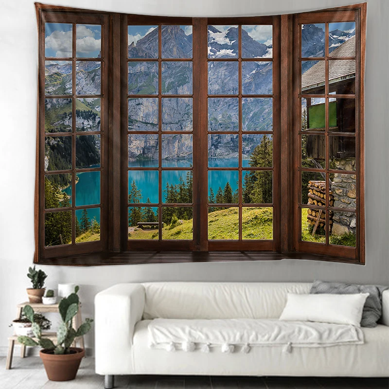 Гобелен для горы и озера Мандала настенный гобелен хиппи домашний Бохо Декор