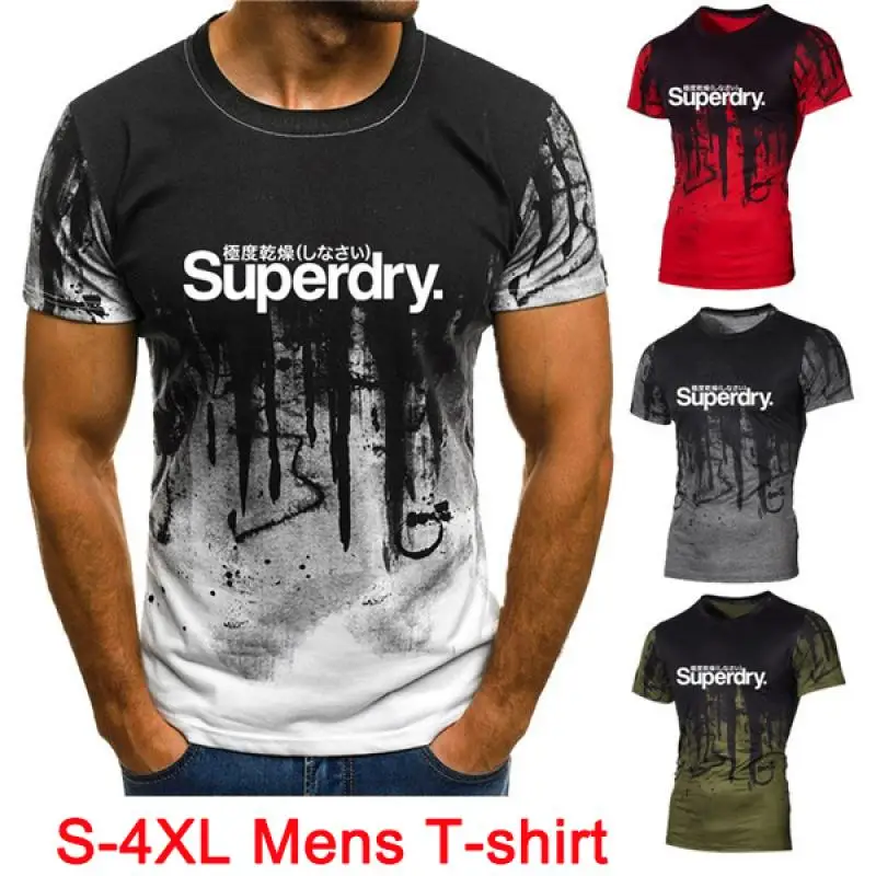 

Men Splash Ink Casual T-shirts Men's Short Sleeve T-shirt Breathable and Comfortable Fashion Shirt for Male Hip Hop Short Shirt