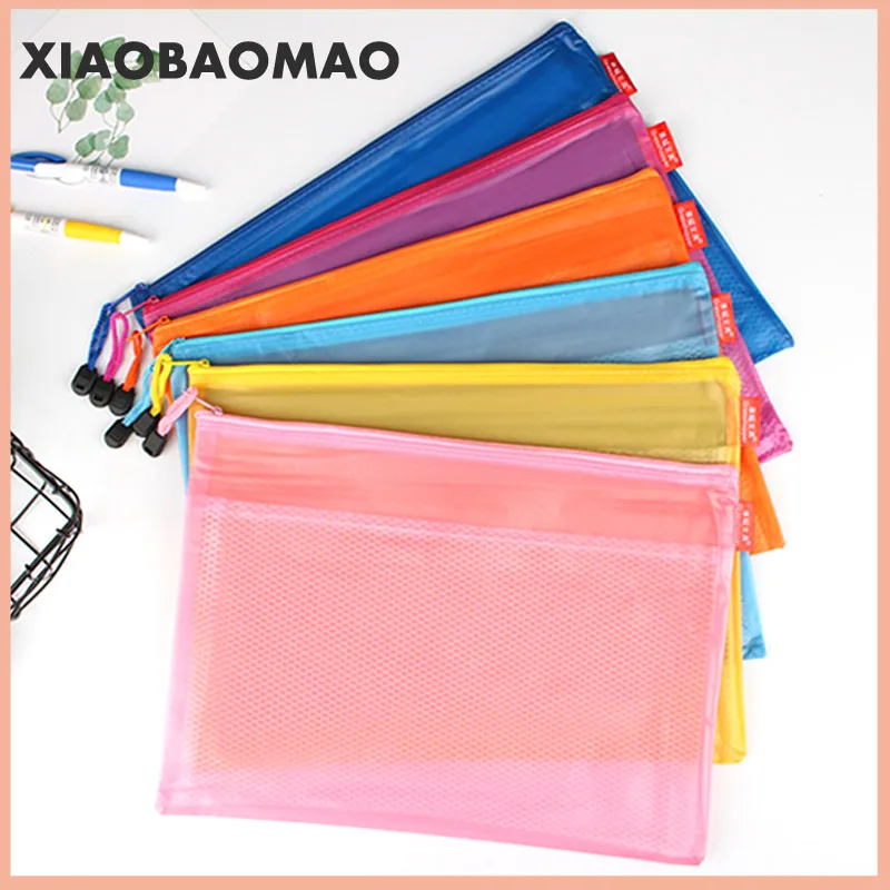 

5 предметов в лоте, 10 шт. Водонепроницаемый застежки-молнии pvc прозрачный файл чехла-книжки карандаш ручка чехол сумка a4 сумка-файл для докум...
