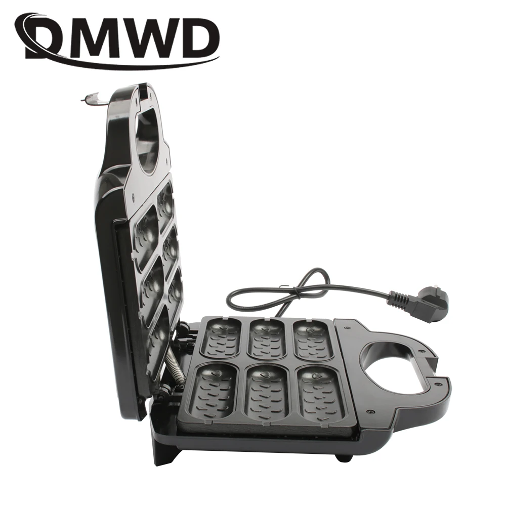 DMWD электрическая вафельница для хот догов с антипригарным покрытием хрустящие