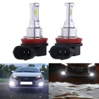 2x Canbus H8 H11 Светодиодный ные лампы для Lada Kalina 2 Granta Vesta SW cross Larina NIVA II Priora XRAY светодиодный DRL противотумансветильник фары аксессуары