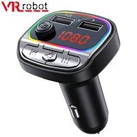 vr robot car fm transmitter bluetooth 5 0 mp3 audio player wireless handsfree car kit with u disk play 5v 3 1a fast usb charger