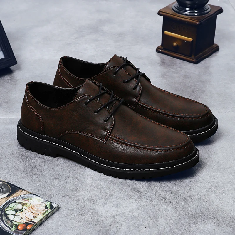 

Кроссовки мужские из дышащей кожи, Повседневная модная обувь, без застежки, легкие спортивные