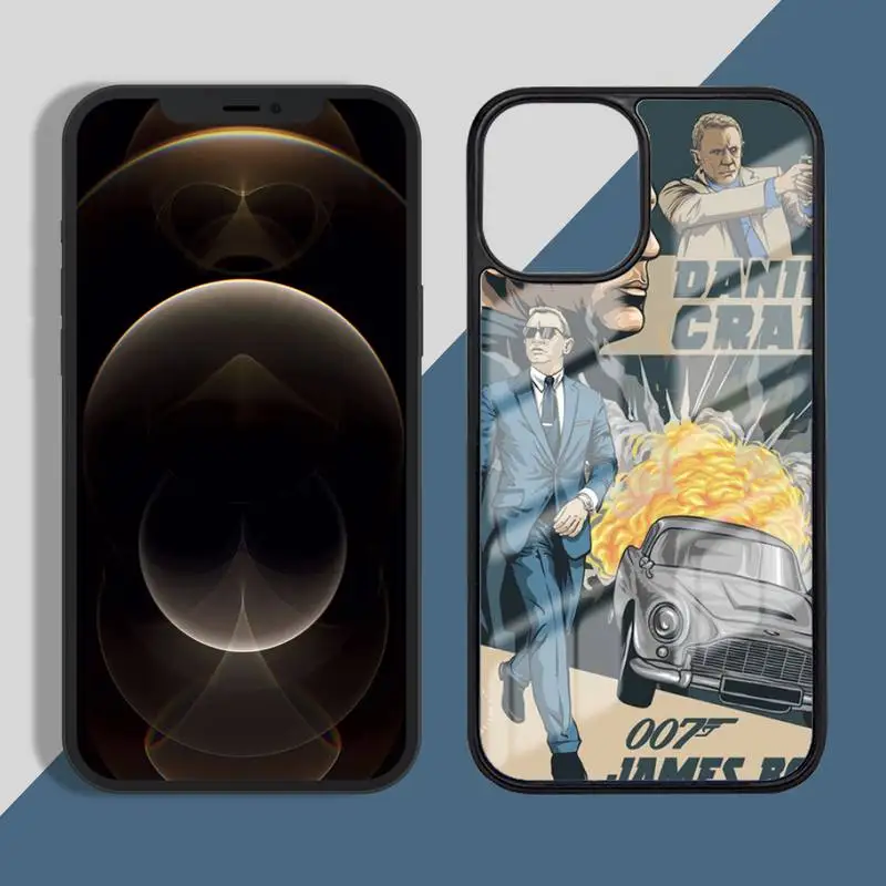

funny Bond 007 Phone Case for iPhone 11 12 pro XS MAX 8 7 6 6S Plus X 5S SE 2020 XR Hard PC