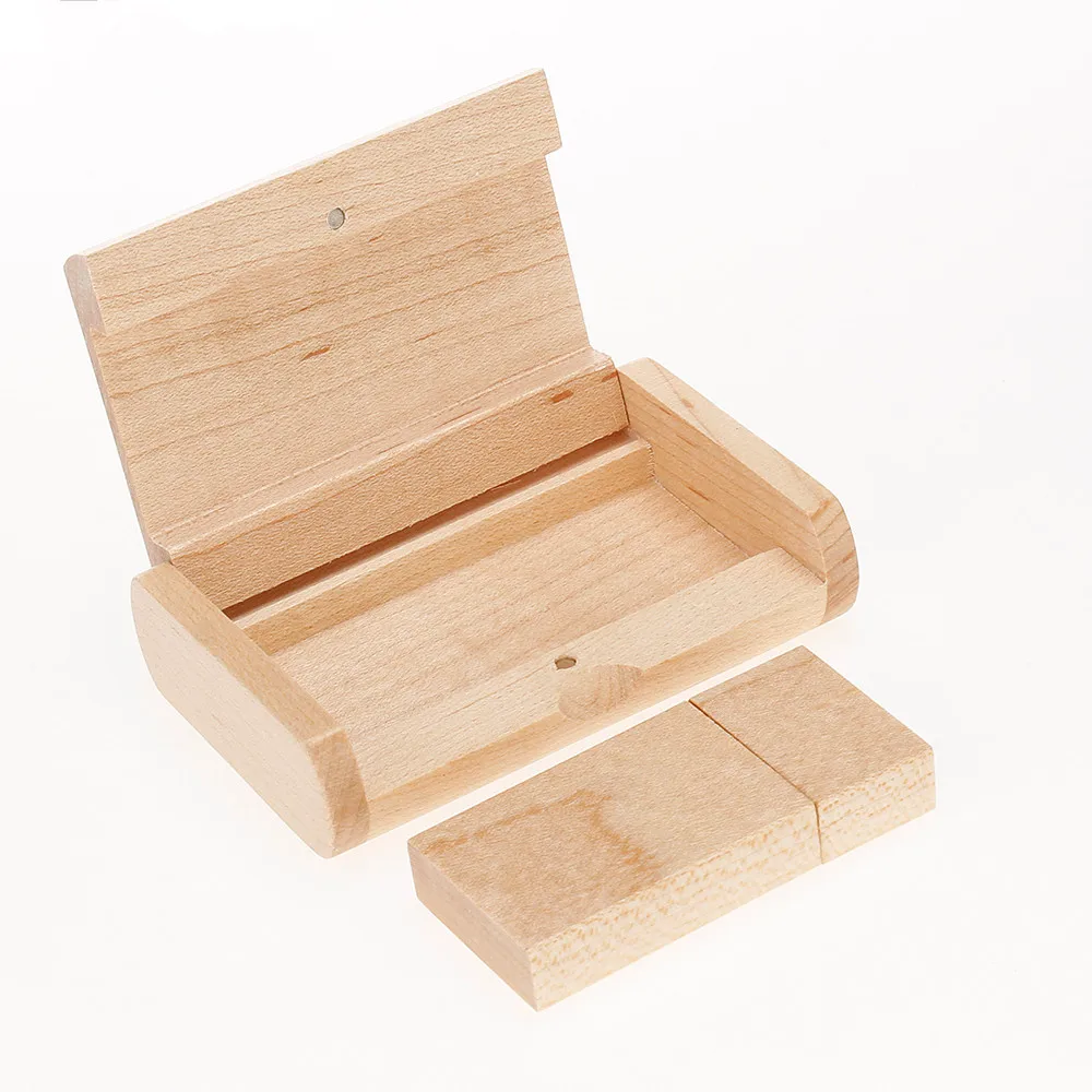 

Rectangular wooden box Pendrive usb 2.0 4GB 8GB 16GB 32GB 64GB USB Flash Drive 128gb usb Memory Stick pen drive gift Custom Logo