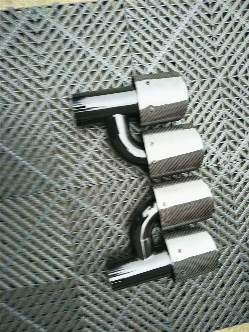 Одна пара овальных двойных глянцевых черных углеродных наконечников для