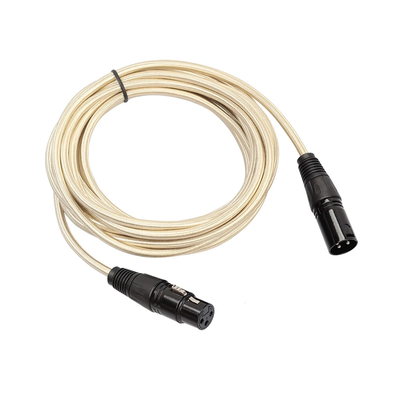 Нейлоновый плетеный кабель XLR Штекерный к женскому M/F 3Pin Jack удлинитель для
