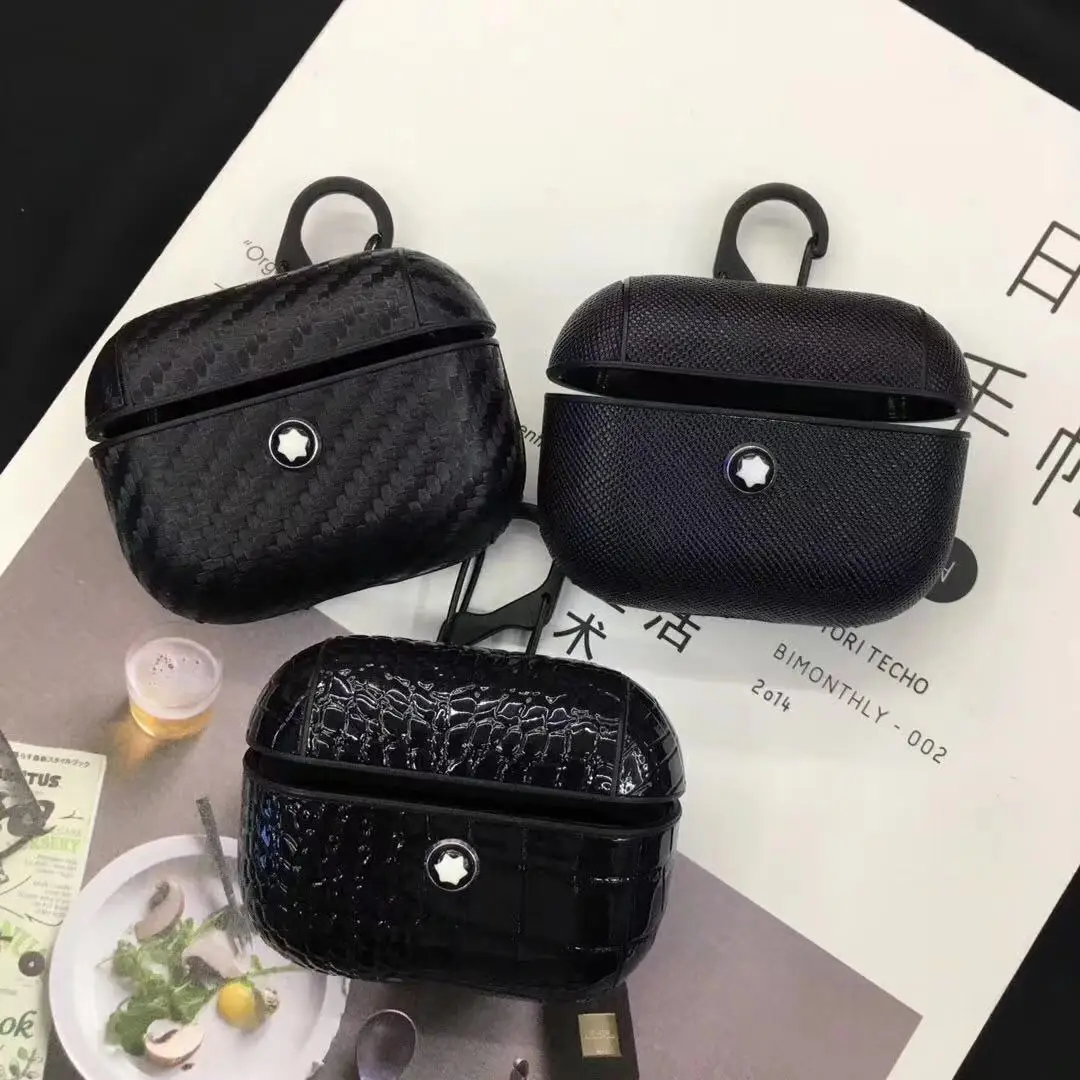 Немецкий роскошный брендовый чехол Blanc MB для Airpods Pro 3 2 1 кожаный беспроводного