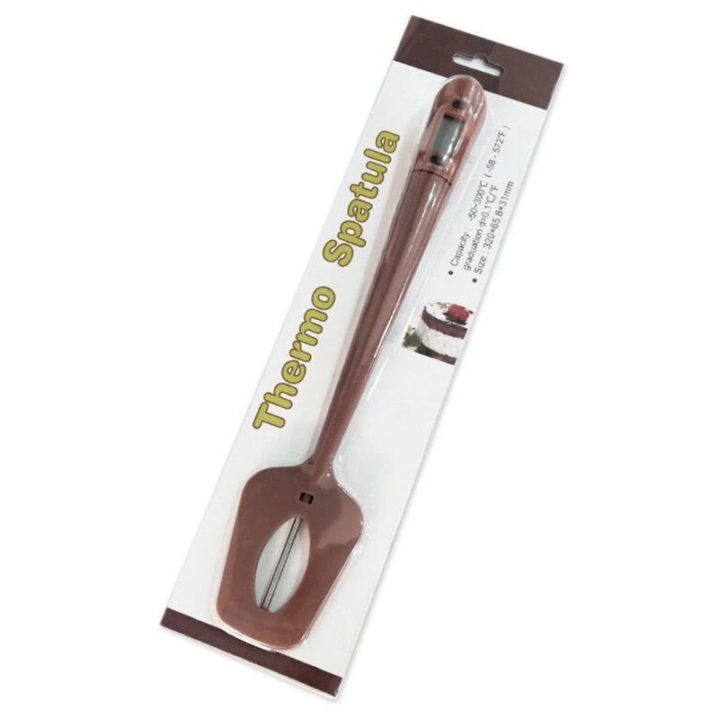 

Silicon Candy Thermometer Digital Spatula Thermometer Professional Temperature Reader and Stirrer for Kitchen Cooking M4YD