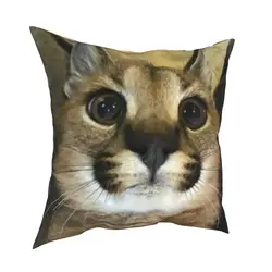 Подушка с забавными рисунками котов