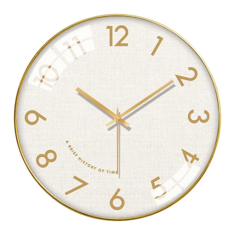 Металлические настенные часы в скандинавском стиле большие бесшумные кухонные
