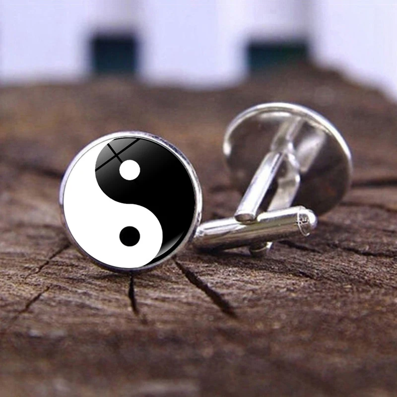 

Запонки Yin Yang Taichi для мужчин, ювелирные аксессуары, модные запонки для рубашки, французские запонки для рубашки, высокое качество