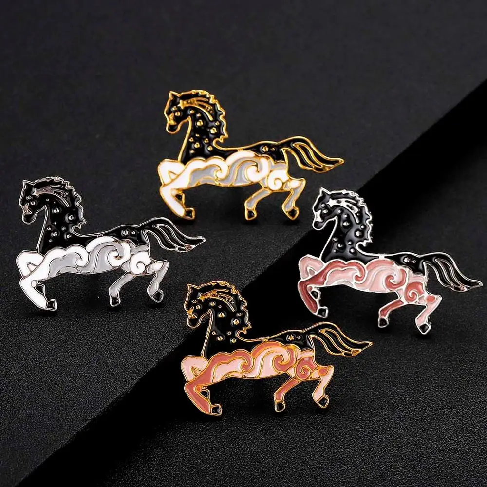 Cxwind Vintage Animal Horse Enamel Brooches for Women Large Insect Brooch Pin Fashion Dress Coat Accessories Cute Pins Jewelry | Украшения
