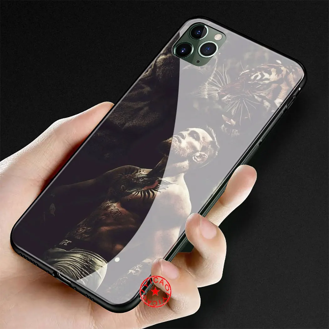 Conor McGregor Irish Fighter Custom Tempered Glass Case for iphone 5 5S SE 6 6S 7 8 Plus 11 Pro X XR XS Max Cover | Мобильные