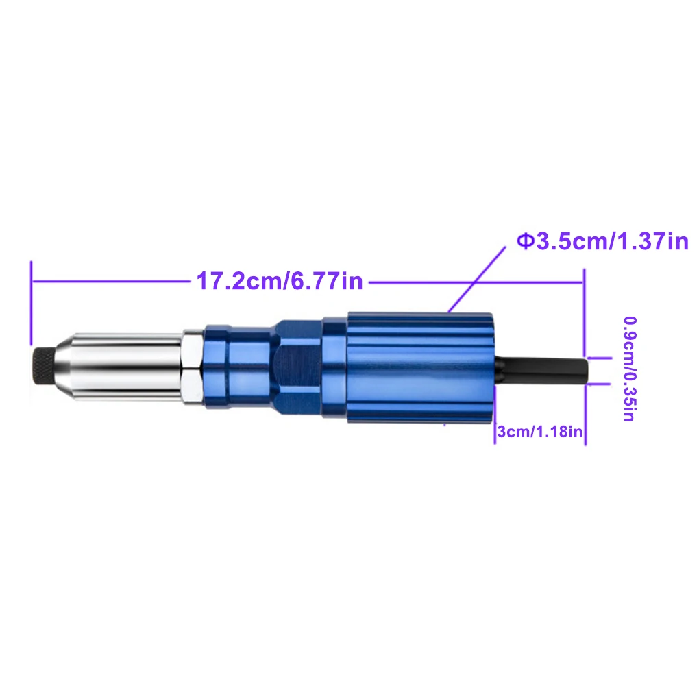 

Electric Rivet Gun 2.4mm-4.8mm rivet nut gun drill adapter Cordless riveting tool Insert Nut Pull Rivet Tool