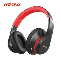 mpow 059 plus wireless headphones active noise canceling bluetooth headset with 40h playtime cvc8 0 mic fast charge for phone pc