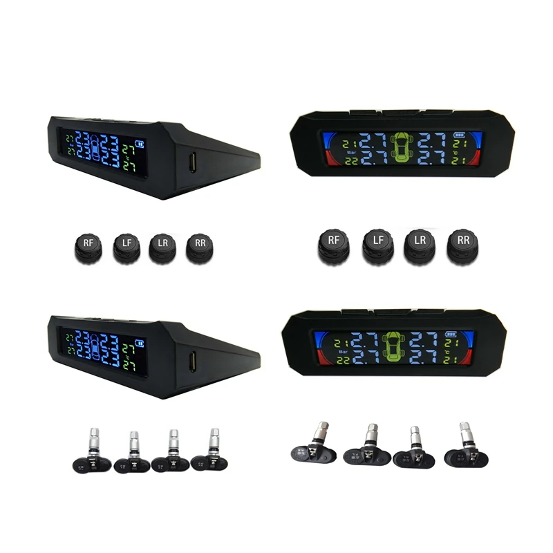 

Smart Car Tpms Tyre Pressure Monitoring System Universal Auto Solar Power Digital Lcd Display Security Alarm Systems Detector