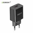KEBIDU 18 Вт Быстрая зарядка 3,0 USB зарядное устройство QC 3,0 Быстрая зарядка мобильный телефон зарядное устройство портативный дорожный настенный USB адаптер для зарядки