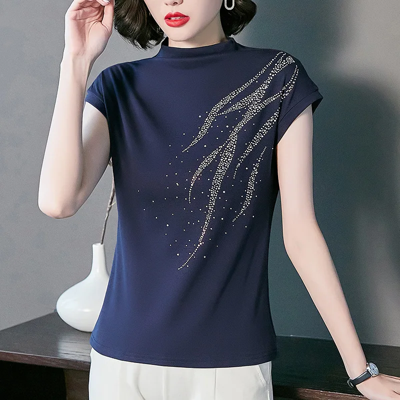 

Summer T Shirt Women 2021 New Planet Print Casual Slim Women Tops one