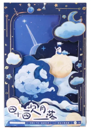 143mmx93mm lonely moon paper postcard(1pack=30pieces)