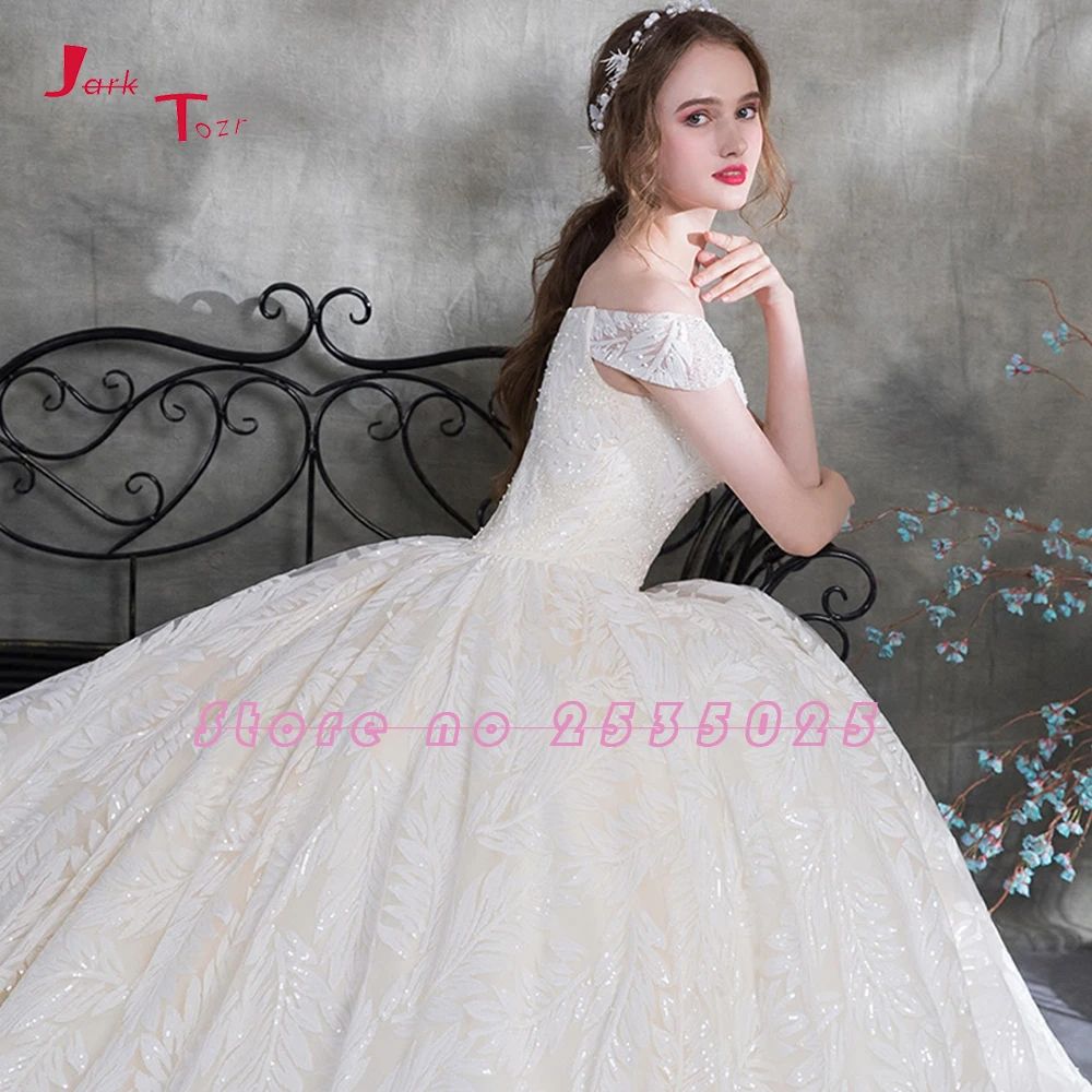 Кружевное свадебное платье размера плюс с вырезом лодочкой для принцессы Vestidos de