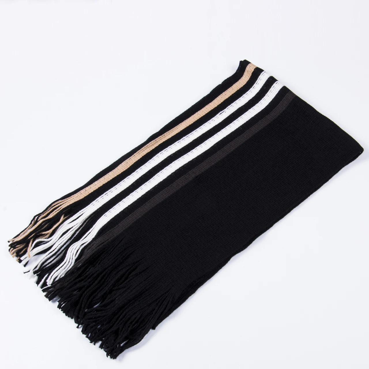 

Fashion New Men's Decent Winter Knitting Scarves Colors Pattern Long Wraps Tassel Striped Scarf