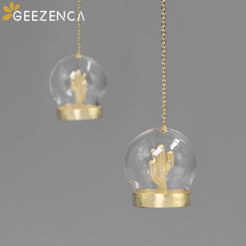 Женские серьги-подвески в виде кактуса оригинальный дизайн | Украшения и