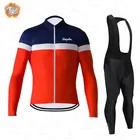Велосипедная одежда 2021 Ropa Ciclismo, Теплые Зимние флисовые Джерси, мужские велосипедные костюмы, брюки с нагрудником, комплекты одежды для триатлона, Ralvpha