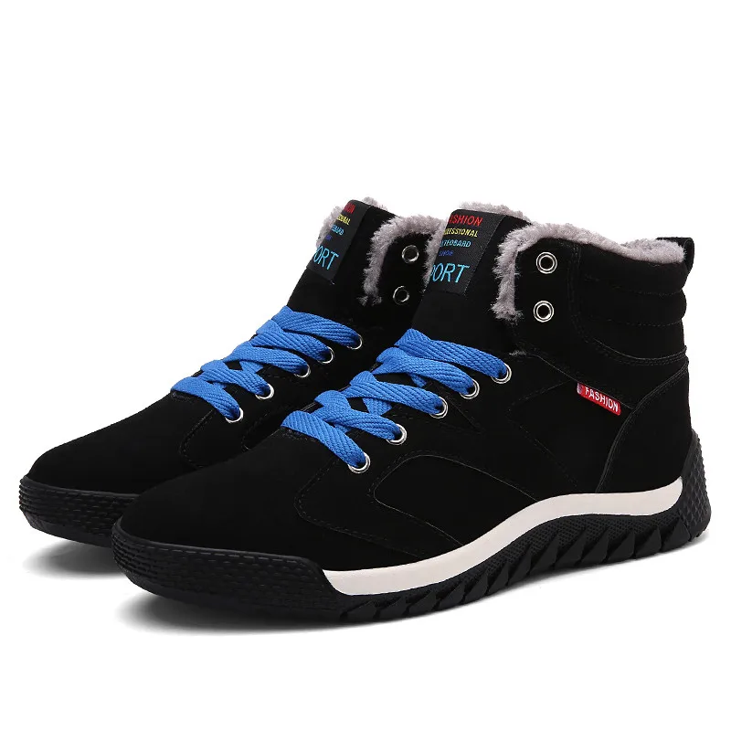 

New Super Warm Winter Shoes Men Casual Shoes With Fur Keep Warm Snow Shoes Suede Outdoor Zapatos Hombre Size 39-45