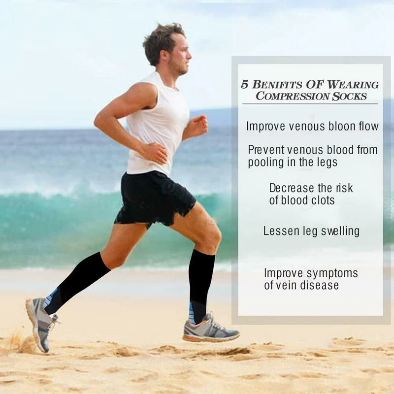 Компрессионные спортивные носки 1 пара эластичные мужские | Спорт и развлечения