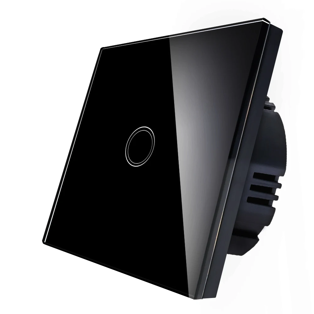 Wall Touch Switch EU/UK White Glass Panel Light Power AC220V 1 Gang Way Controler Smart Home Screen | Обустройство дома