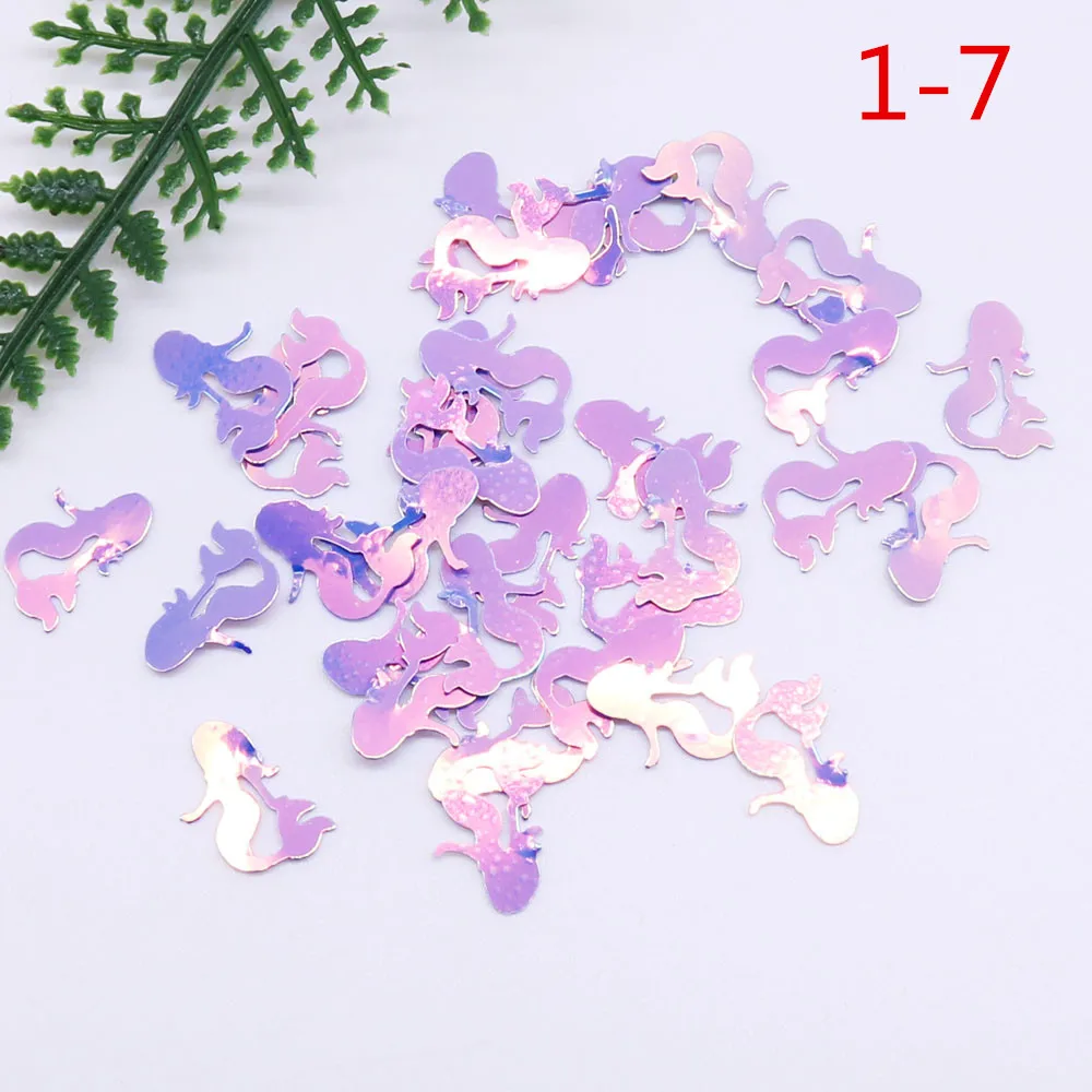 Золотистых смешанных Цвет упаковка 8x12 мм Форма русалки ПВХ блестки надувные