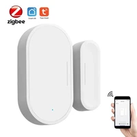 tuya zigbee smart wifi door sensor door open closed detectors wifi home alarm compatible with alexa google home tuya app