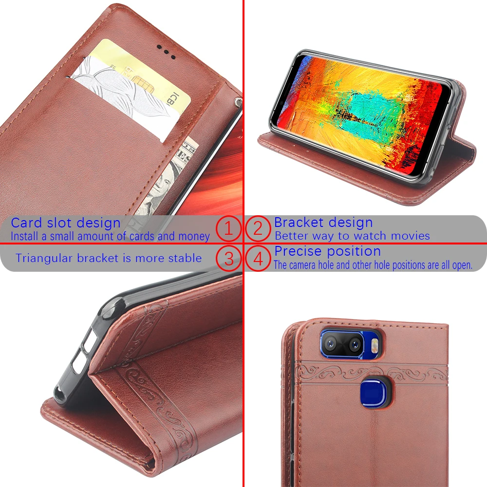 Флип-кошелек для LEAGOO S8 Pro чехол 5 9 дюйма 18:9 Android 7 0 восьмиядерный смартфон MTK6757 6 ГБ 64