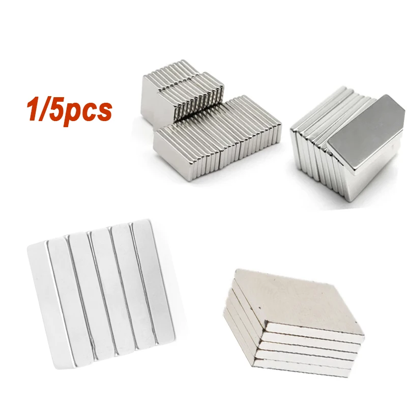 

New 1/5pcs variety of super strong block cube neodymium magnets countersunk rare earth
